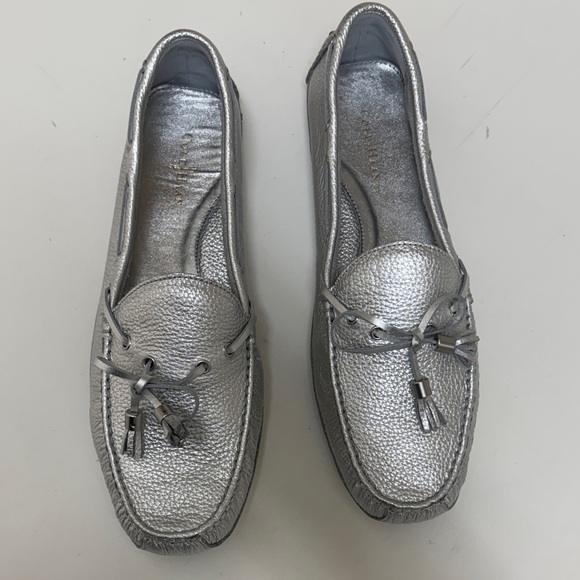 NWOT Cole Haan Silver Loafers for Women - Picture 1 of 8